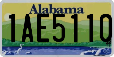 AL license plate 1AE5110