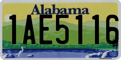 AL license plate 1AE5116