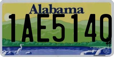 AL license plate 1AE5140