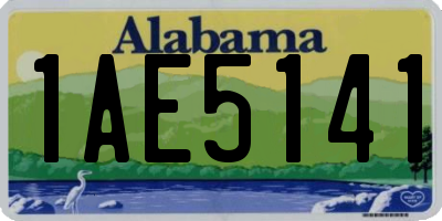 AL license plate 1AE5141
