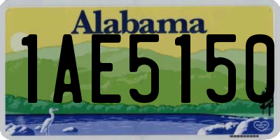 AL license plate 1AE5150