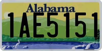AL license plate 1AE5151