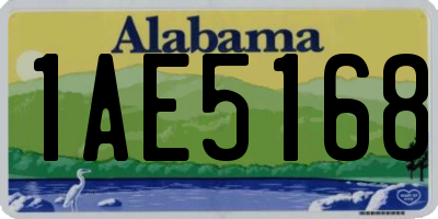 AL license plate 1AE5168