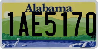 AL license plate 1AE5170