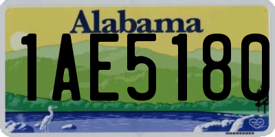 AL license plate 1AE5180