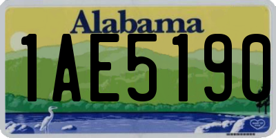 AL license plate 1AE5190