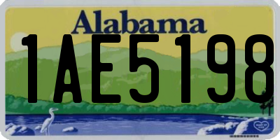 AL license plate 1AE5198