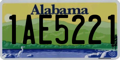 AL license plate 1AE5221