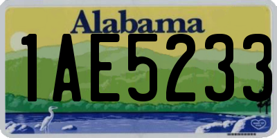 AL license plate 1AE5233
