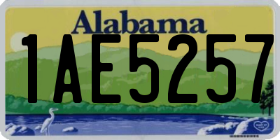 AL license plate 1AE5257