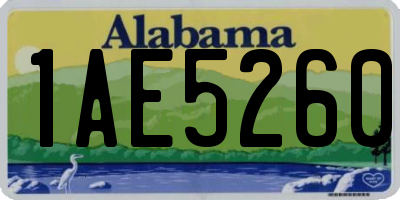 AL license plate 1AE5260