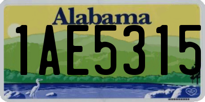 AL license plate 1AE5315