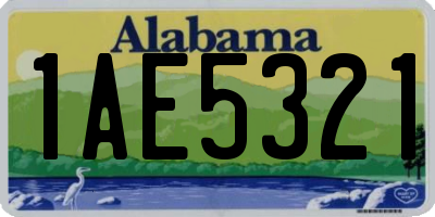 AL license plate 1AE5321