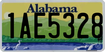 AL license plate 1AE5328