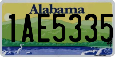 AL license plate 1AE5335