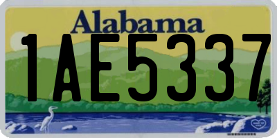 AL license plate 1AE5337