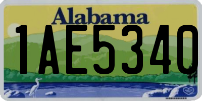 AL license plate 1AE5340