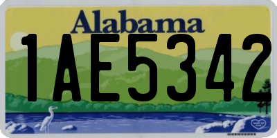 AL license plate 1AE5342