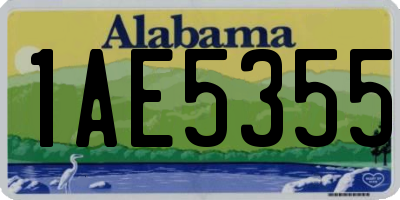 AL license plate 1AE5355