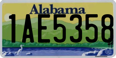 AL license plate 1AE5358