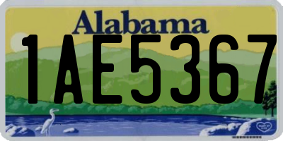 AL license plate 1AE5367