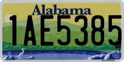 AL license plate 1AE5385