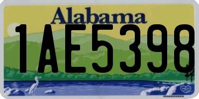 AL license plate 1AE5398