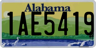 AL license plate 1AE5419