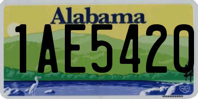 AL license plate 1AE5420