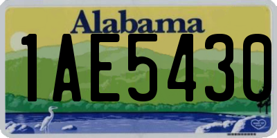 AL license plate 1AE5430