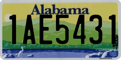 AL license plate 1AE5431