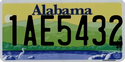AL license plate 1AE5432