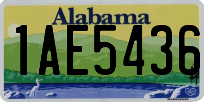 AL license plate 1AE5436
