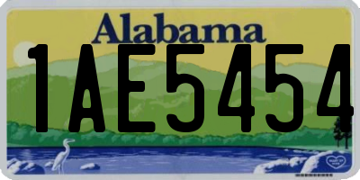 AL license plate 1AE5454
