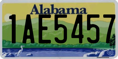 AL license plate 1AE5457