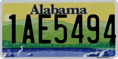 AL license plate 1AE5494