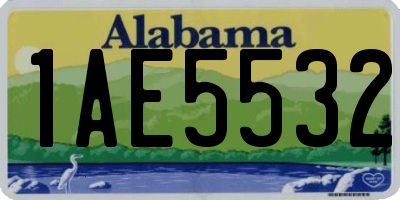 AL license plate 1AE5532