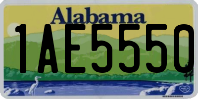 AL license plate 1AE5550