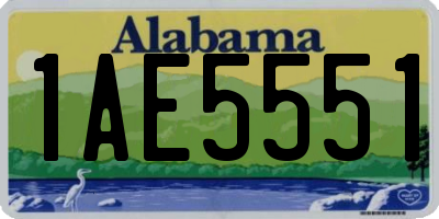 AL license plate 1AE5551
