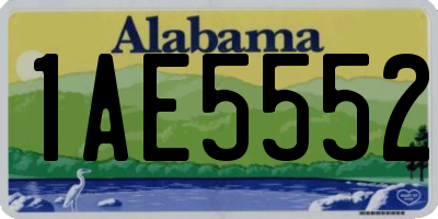 AL license plate 1AE5552