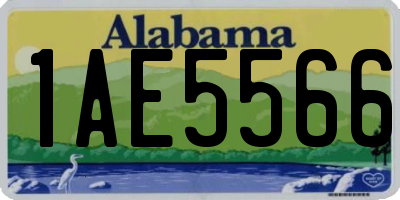 AL license plate 1AE5566