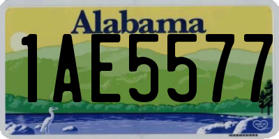 AL license plate 1AE5577