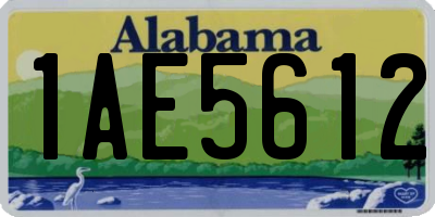 AL license plate 1AE5612