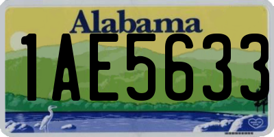 AL license plate 1AE5633