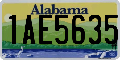 AL license plate 1AE5635