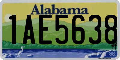 AL license plate 1AE5638
