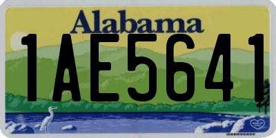 AL license plate 1AE5641