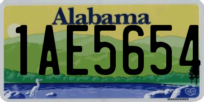 AL license plate 1AE5654