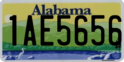 AL license plate 1AE5656