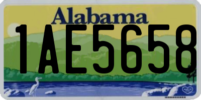 AL license plate 1AE5658